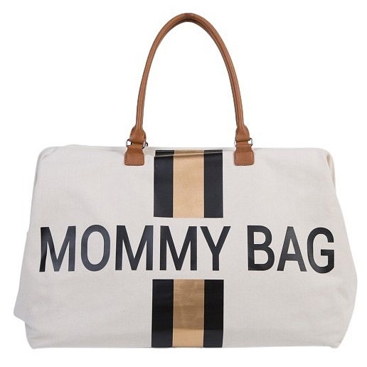 CHILDHOME Přebalovací taška Mommy Bag Off White / Black Gold