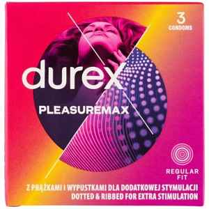 Durex Pleasuremax – vroubkované kondomy (3 ks)