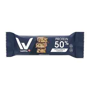 WellMix Proteinová tyčinka v čokoládě s příchutí stracciatella 45 g
