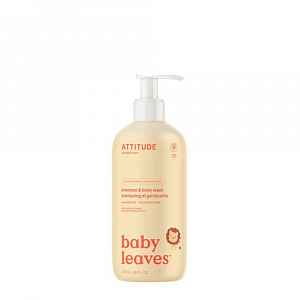 Dětské tělové mýdlo a šampon (2 v 1) ATTITUDE Baby leaves s vůní hruškové šťávy 473 ml