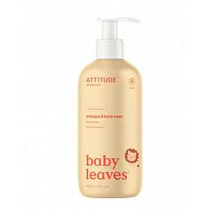 Dětské tělové mýdlo a šampon (2 v 1) ATTITUDE Baby leaves s vůní hruškové šťávy 473 ml