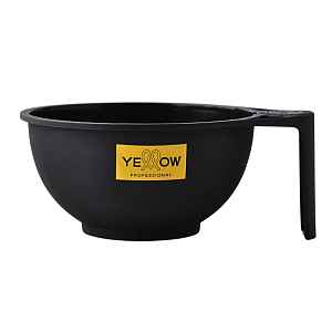 Plastová miska s ručkou na míchání barev Yellow Professional - 300 ml, černá