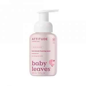 Dětská mycí pěna (2 v 1) ATTITUDE Baby leaves bez vůně 295 ml