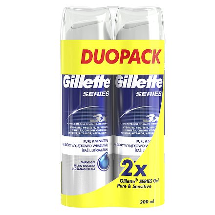 Gillette Series Pure & Sensitive gel 2x200ml