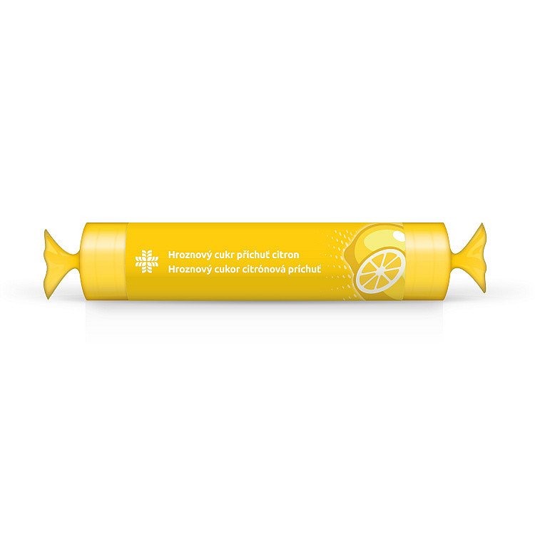 LIVSANE Bonbóny Hroznový cukr rolka citron 44g