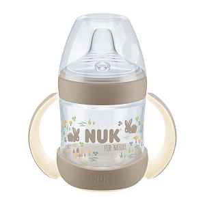 NUK for Nature Lahvička na učení s kontrolou teploty 150 ml 1 ks hnědá