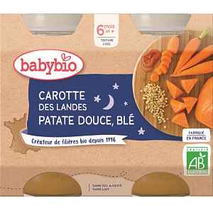 BABYBIO mrkev, sladké brambory a pšenice 2x200g
