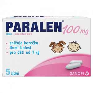 Paralen 100 čípek 5 ks