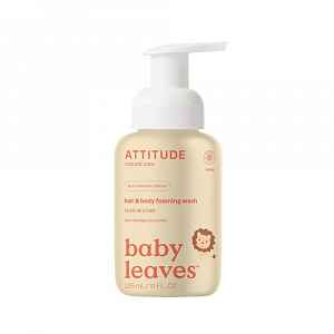 Dětská mycí pěna (2 v 1) ATTITUDE Baby leaves s vůní hruškové šťávy 295 ml