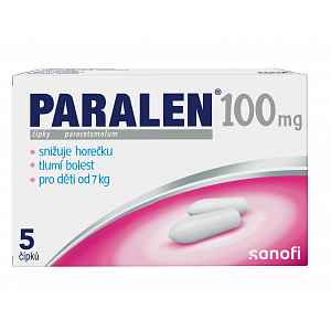 Paralen 100 čípek 5 ks