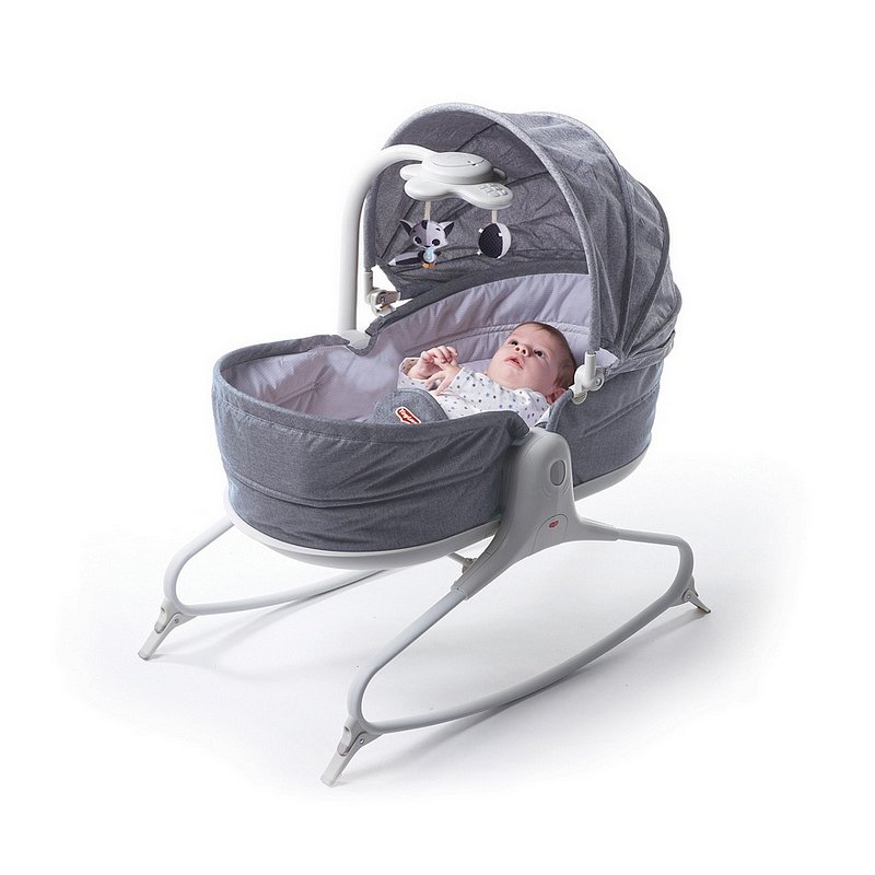 TINY LOVE Lehátko kolébka se stříškou 3v1 Heather Grey, 0m+, do 9 kg
