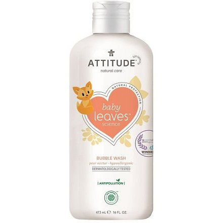 Dětská pěna do koupele ATTITUDE Baby leaves s vůní hruškové šťávy 473 ml