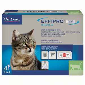 Effipro Duo Cat 50/60 mg spot-on 4 x 0.5 ml