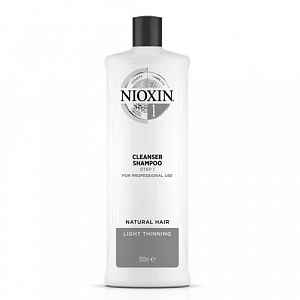 Nioxin Čisticí šampon pro jemné mírně řídnoucí přírodní vlasy System 1  1000 ml