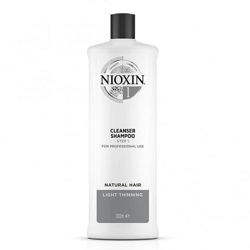 Nioxin Čisticí šampon pro jemné mírně řídnoucí přírodní vlasy System 1  1000 ml