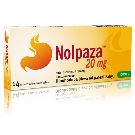 Nolpaza 20 mg perorální tablety Enterosolventní měkká 14 x 20 mg