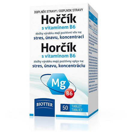 Hořčík 125 mg s vitamínem B6 tbl.50