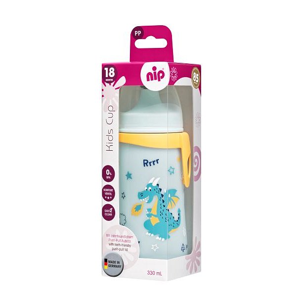 NIP Kids cup láhev s pítkem kluk 330 ml