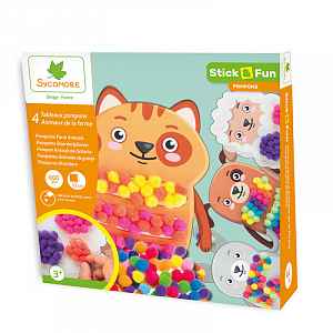 Sycomore Stick & Fun - zdobení bambulkami - domácí zvířátka