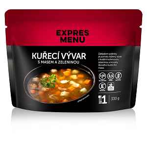 EXPRES MENU Kuřecí vývar s masem a zeleninou 1 porce