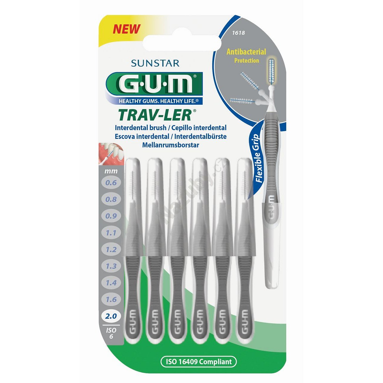 GUM Trav-Ler mezizubní kartáčky 2,0 mm 6 ks