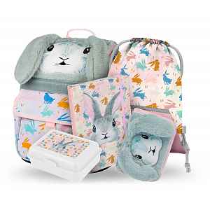 Baagl 5 SET Zippy Bunny: aktovka, penál, sáček, desky, box