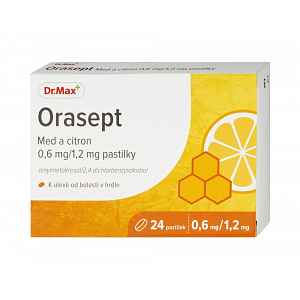 Dr. Max Orasept Med a citron 0,6 mg/1,2 mg 24 pastilek