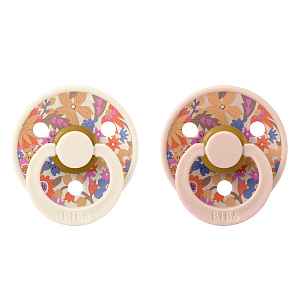 BIBS x Liberty Dudlíky z přírodního kaučuku Colour 2ks, velikost 1 - Blossom Blush Mix