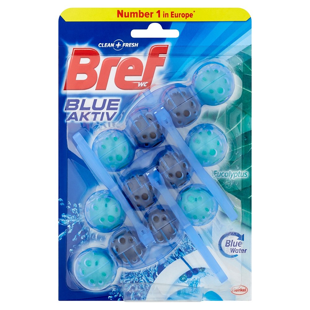 BREF Blue Aktiv Eucalyptus tuhý WC blok 3x50 g