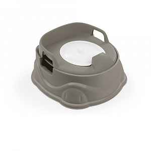 Dolu 3v1 nočník, sedátko na WC, stolička, šedá, 20x34,5x37 cm