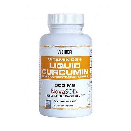 WEIDER Liquid Curcumin + vitamin D3 90 kapslí