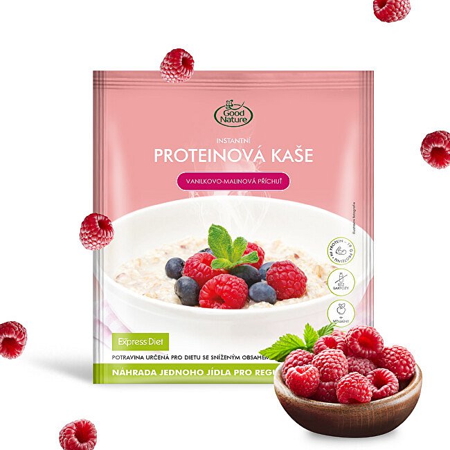 Proteinová kaše s vanilkovo-malinovou příchutí na hubnutí 60 g