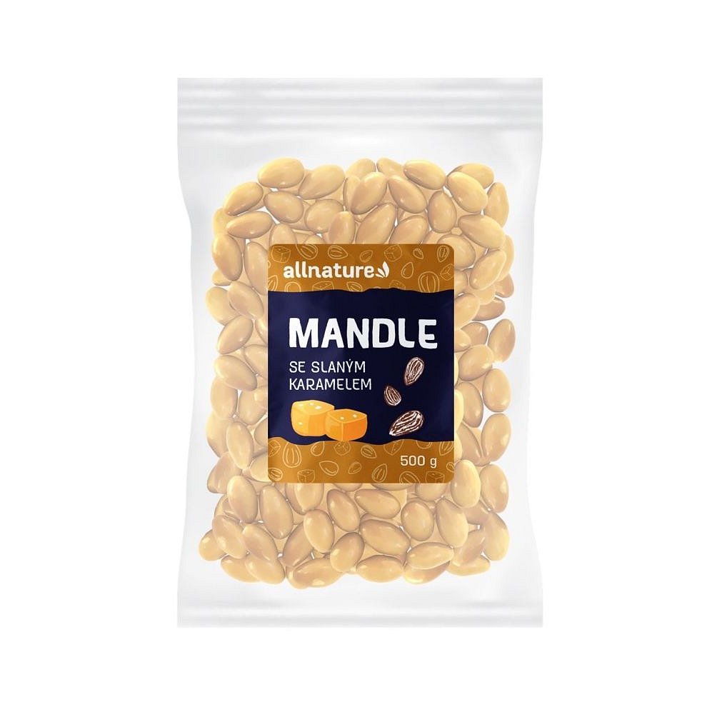 Allnature Mandle se slaným karamelem 500 g