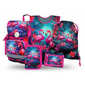 Baagl Školní set Ergo Plameňáci III