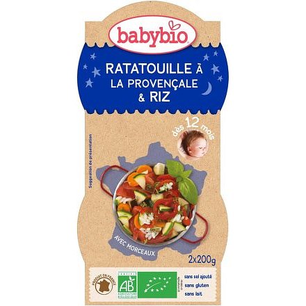 BABYBIO Ratatouille s rýží 2x200g