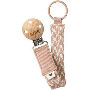 BIBS Paci Braid klip na dudlík Blush / Ivory 1 ks