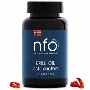 NFO Omega-3 krilový olej s astaxantinem měkké gely