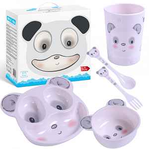 BocioLand Sada dětského nádobí 5D pro děti - Panda