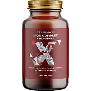 BrainMax Iron Complex®, 25 mg, 50 rostlinných kapslí