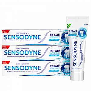 Sensodyne Repair & Protect Cool Mint zubní pasta 3x75 ml