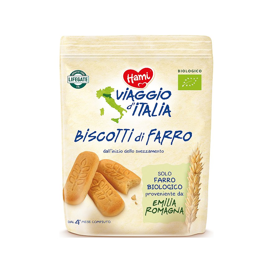 HAMI Viaggio d´ Italia Dětské italské špaldové BIO sušenky 150 g exspirace 15.9.2020