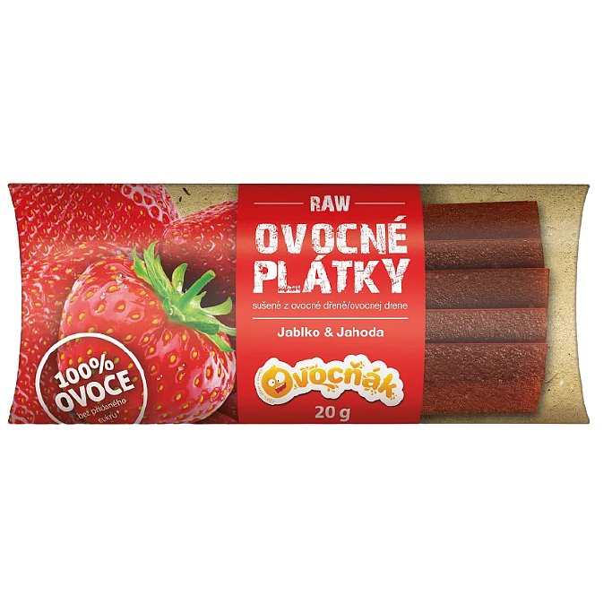 OVOCŇÁK plátky Jablko-Jahoda 20g