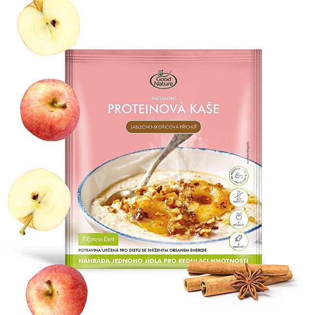 Proteinová kaše s jablečno-skořicovou příchutí na hubnutí 60 g