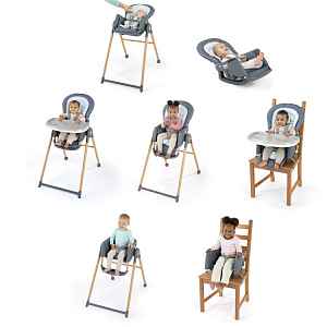 INGENUITY Židle jídelní Deluxe 7v1 Proper Positioner™ Chambray 0m+ do 23 kg