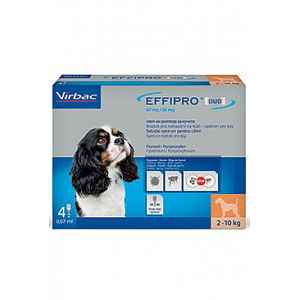 VIRBAC Effipro DUO Dog S (2-10 kg) 67/20 mg, 4x0,67 ml