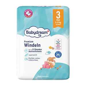 Babydream Pleny Premium Midi, 5–9 kg, vel. 3 43 ks 43 ks