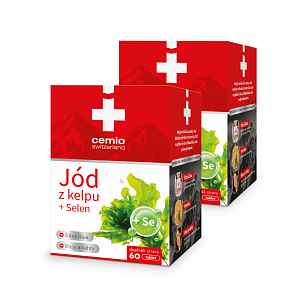 Cemio Jód z Kelpu + Selen, 2 × 60 tablet