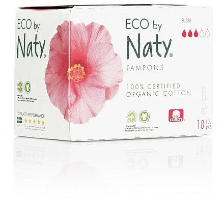 Dámské ECO tampóny Naty (18 ks) - super