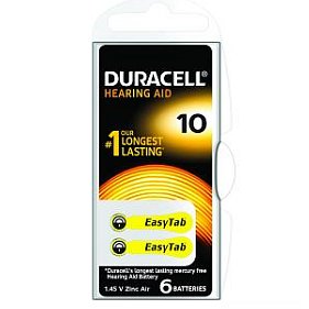 Duracell DA10 EasyTab baterie do naslouchadel 6ks - II.jakost