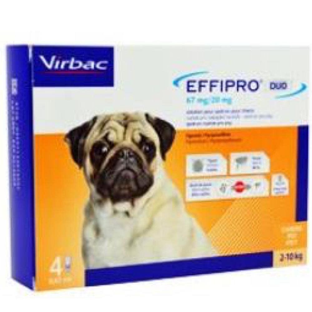 VIRBAC Effipro DUO Dog S (2-10 kg) 67/20 mg, 4x0,67 ml